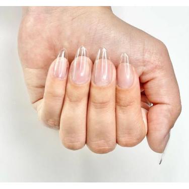 Imagem de 100 unhas postiças inteiras transparente tips - DAFU