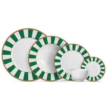 Imagem de Aparelho De Jantar 30 Pçs Stripe Verde Alleanza