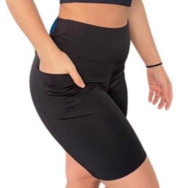 Imagem de Bermuda Legging Suplex Grosso com Bolso Lateral Academia-Feminino