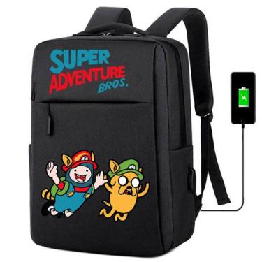Imagem de Mochila Escolar Usb Infantil Estampa Super Aventura Para Notebooks, Es
