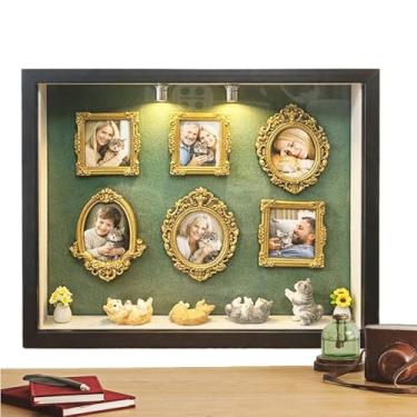 Imagem de Mini Porta-retrato,Álbum de Fotografias para Exibição de Miniaturas de Figuras,Caixa de Sombras de Viagem - Para Família Amigos Adultos Mulheres Casa Interior Escritório Estudo Atividades