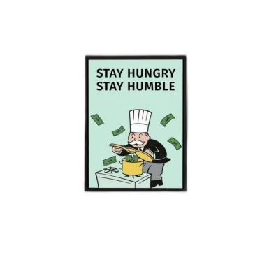Imagem de Quadro Stay Humble - Sr. Monopoly 45X34Cm
