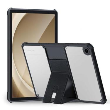 Imagem de Capa transparente para Samsung Galaxy Tab A11 / Tab A9 8,7 polegadas com suporte, capa traseira transparente com suporte, fina, leve e segura