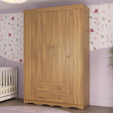 Imagem de Guarda-roupa Infantil 122cm 4 Portas e 2 Gavetas Realeza Multimóveis MP4453