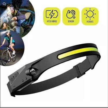 Imagem de Lanterna De Cabeca Led Recarregavel Fita Ajustavel USB 2