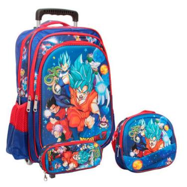 Imagem de Kit Mochila Escolar Menino Rodinha + Lancheira Grande - Plike