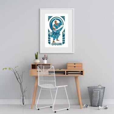 Imagem de Quadro Decorativo Orixá Ogum - 60X48Cm