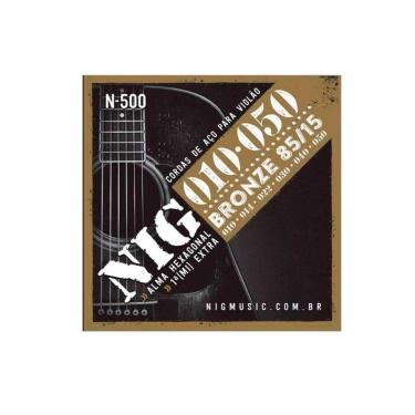 Imagem de Encordoamento Violão Aço-bronze 85-15 Nig 010"- 050" - 1ª Corda (mí) Extra N500