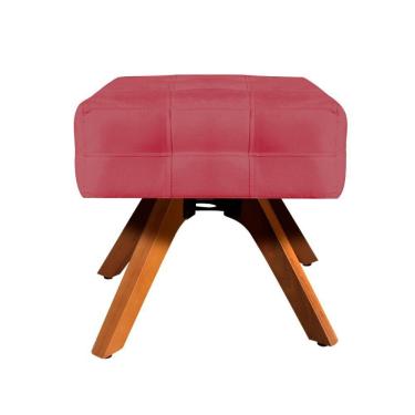 Imagem de Puff Giratório Elisa Suede Base Madeira Mm30 D´rossi Rose