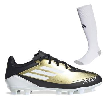 Imagem de Chuteira Campo Adidas F50 Club Messi+Meião Adidas Milano 23 Futebol-Masculino