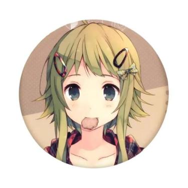 Imagem de Broche Redondo De Lata GUMI De Menina Anime Para Roupa E Mochila - bil