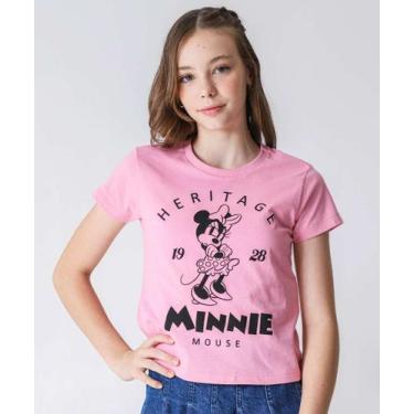Imagem de Camiseta Juvenil Minnie Disney Tam 10 a 16 Rosa-91070, Rosa, 14