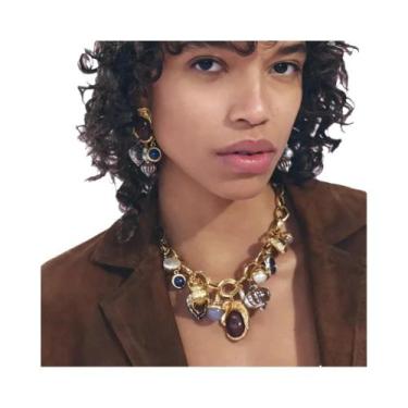 Imagem de Conjunto De Joias Femininas Boêmias De Resina Com Pedras Preciosas: Co