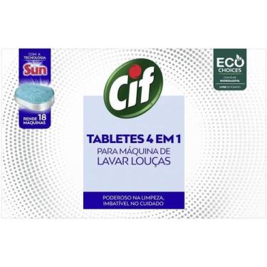Imagem de 18 Tabletes 4 Em 1 Para Máquina De Lavar Louças 324g Cif