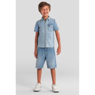 Imagem de Bermuda infantil menino em jeans Brandili-Masculino