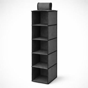 Imagem de Prateleira Vertical Organizadora Dobrável 5 Divisórias Cinza - Genéric