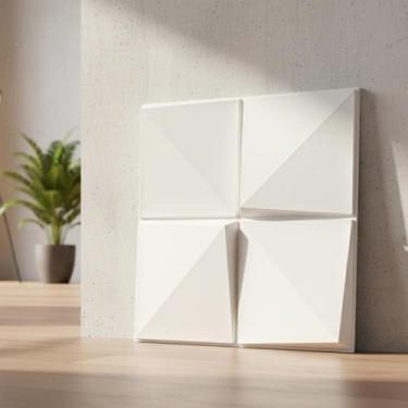 Imagem de Revestimento Parede Cubos Painel 12 Placas Realista 50X50Cm - Lujp Dec