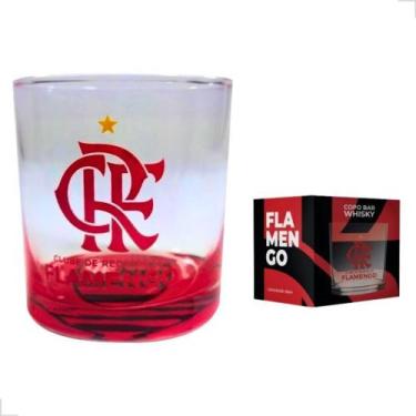 Imagem de Copo De Whisky Licenciado Flamengo Time De Futebol Oficial - ALLMIX