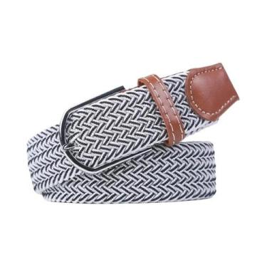 Imagem de Cinto Elástico Casual Unissex De Malha Expansível 107-130cm Com Fivela