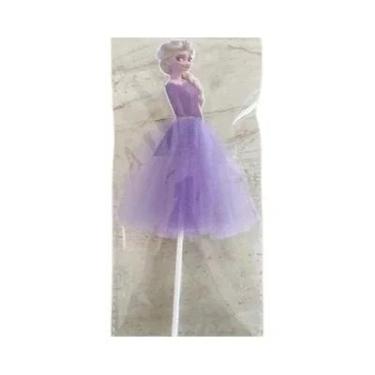 Imagem de Toppers De Bolo Da Princesa Da Disney Com Glitter Rosa Para Chá De Beb