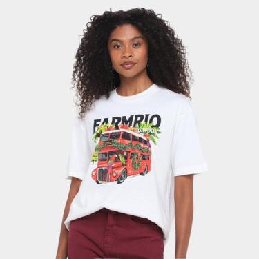 Imagem de Camiseta Farm Ônibus Londres Feminina, Branco, M