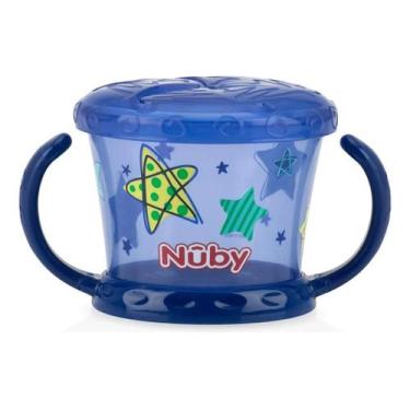 Imagem de Porta Lanche Infantil Lanchinho Pote Copo Transição Nûby - Nuby, Azul