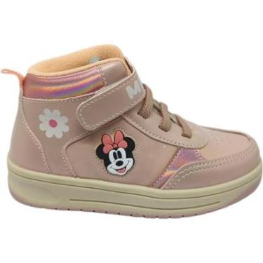 Imagem de Tênis Botinha Infantil Menina Casual Dia a Dia Passeio Escola Conforto Calce Fácil Dyan Disney Dmn06-Feminino