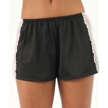 Imagem de Pijama Feminino Recorte Renda Alças Finas Marisa Preto-13061, Preto, R