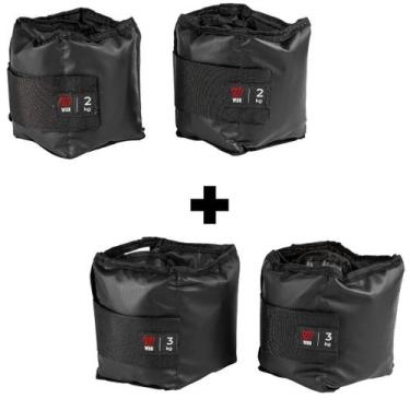 Imagem de Kit Caneleiras de Peso Básicas 2kg + 3kg Rosa - Cimasa