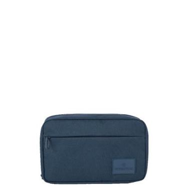Imagem de Necessaire Organizador de Cabos e Acessórios Eletronicos Azul - Marinh