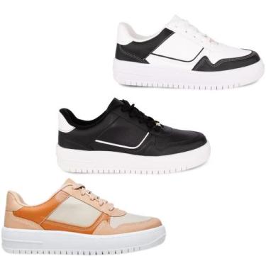 Imagem de Tênis Vizzano Feminino Moderno Confortável 1389120 Original, Preto, 37