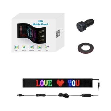 Imagem de Letreiro De LED Programável Com Controle Por Aplicativo IP65 Flexível 