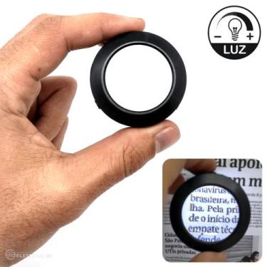 Imagem de Lupa Portátil Com Luz LED Ampliação 5x Ideal Para Detecção de Selos, N