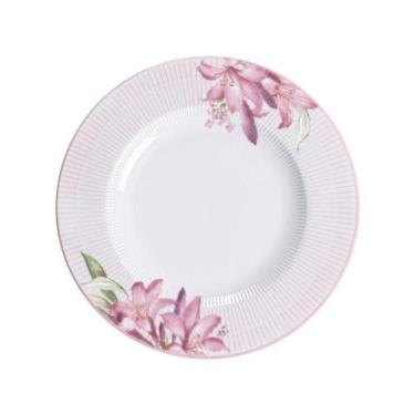 Imagem de Prato Sobremesa Tramontina Poème 21cm Em Porcelana Decorada
