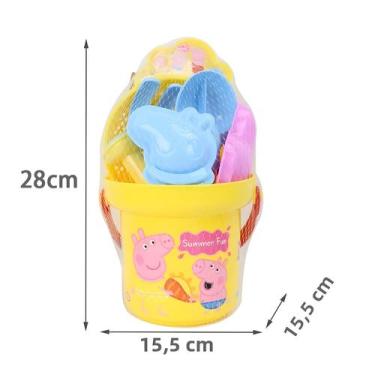 Imagem de Peppa porco-brinquedo de praia infantil, praia e banheiro, brinquedos 