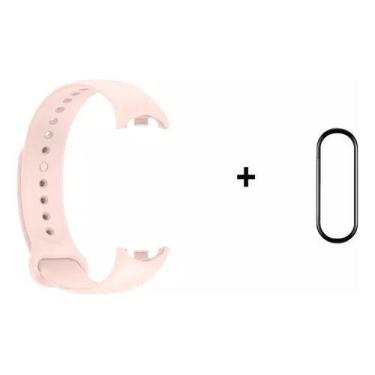 Imagem de Pulseira Para Xiaomi Mi Band 8 De Silicone + Pelicula - Pop Shope, Ros