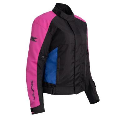 Imagem de Jaqueta Texx Ronin V2 Ld Fem Pret Rosa Azu S