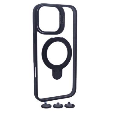 Imagem de Capa Magnética Compatível com Magsafe para Iphone 16 Pro Max, Preto