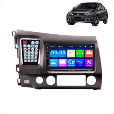 Imagem de Kit Multimidia Rádio MP5  2 Din 7 Polegadas + Moldura Civic 2007 2008 