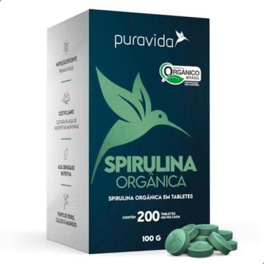 Imagem de Spirulina Premium 500mg 200 Tabletes - Pura Vida, Natural
