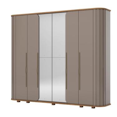 Imagem de Guarda Roupa Casal Premium 6 Portas 6 Gavetas D338 Avelã Nature - Henn