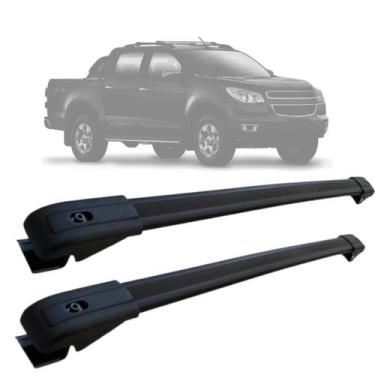 Imagem de Rack De Teto Travessa Chevrolet S-10 2012 a 2022 Alumínio MN-338 Preto
