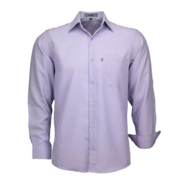 Imagem de Camisa Social Amil Microleve Masculina Clássica Manga Longa Não Amassa