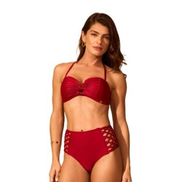 Imagem de Calcinha Hot Pants Lateral Macramé Lua Morena 22152, Urucum, M