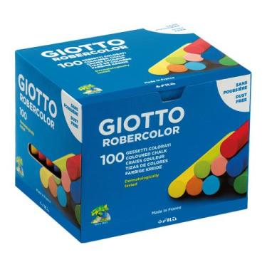 Imagem de Giz Escolar Robercolor Colorido com 100 unidades Giotto