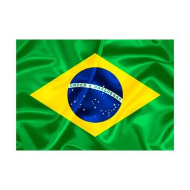 Imagem de Bandeira Brasil Com Vareta 70 cm x 50 cm - CenterCoisas