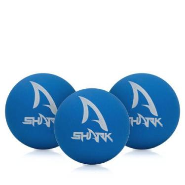 Imagem de Bola de Frescobol Shark Pack com 03 Bolas Azul