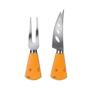 Imagem de Kit 02 Peças Com Garfo E Faca Para Queijo Petisco  - Art House
