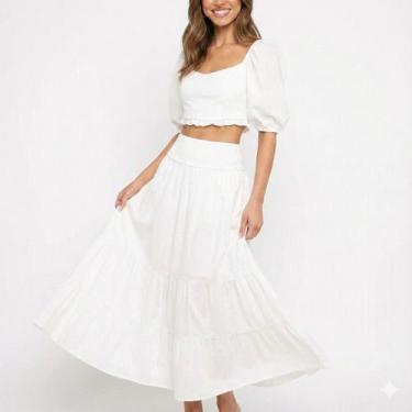 Imagem de Saia longa Três Marias Elegante para Noites de Gala Casamento Civil, B