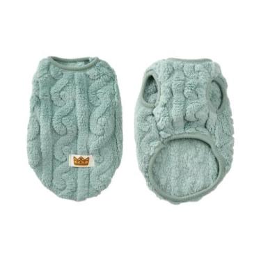 Imagem de Suéter De Fleece Para Gatos E Cães Pequenos, Roupas Quentes E Fofas Pa